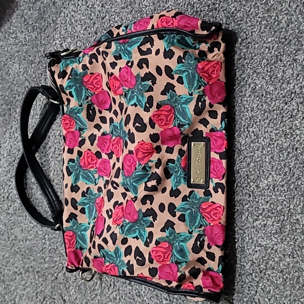 Medium Floral and Leopard Print Betsey Johnson purse